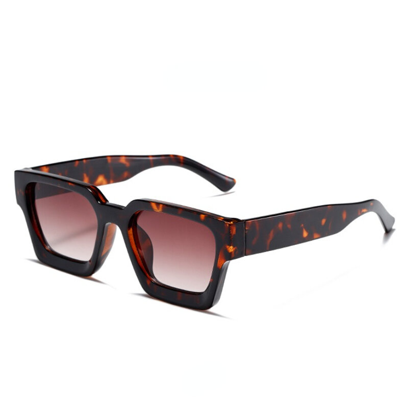 1 Pair Wide Brimmed Stylish Versatile Leopard Print Patchwork Women's Sunglasses h5Picture8