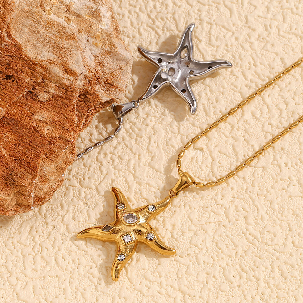 1 Piece Luxurious Series Fashion OL Turtle Stainless Steel Waterproof Gold Color Women's Pendant Necklaces h5 Picture9