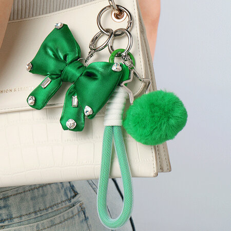 1 Piece Simple Series Cute Bow Knot Alloy Rhinestone Women's Bag Charms 2