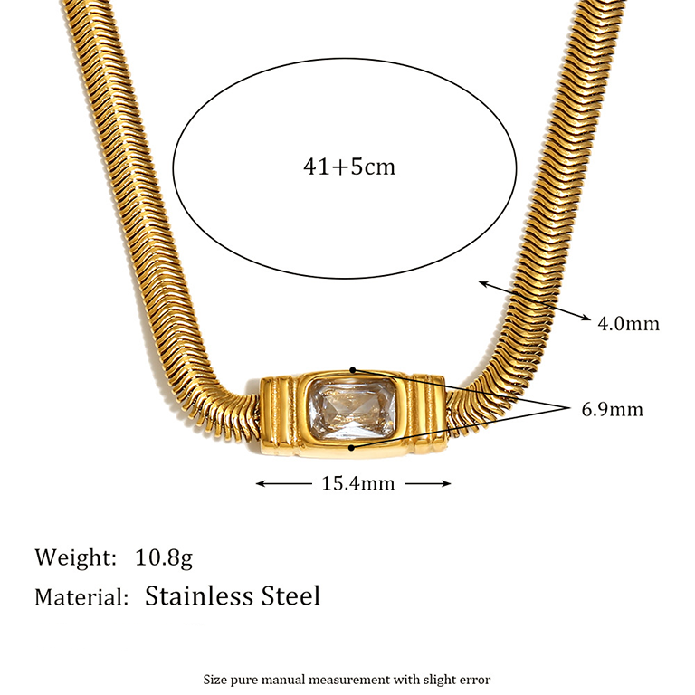 1 Piece Luxurious Series Retro Geometric Stainless Steel Waterproof Gold Color Women's Chain Bracelets h5Picture9