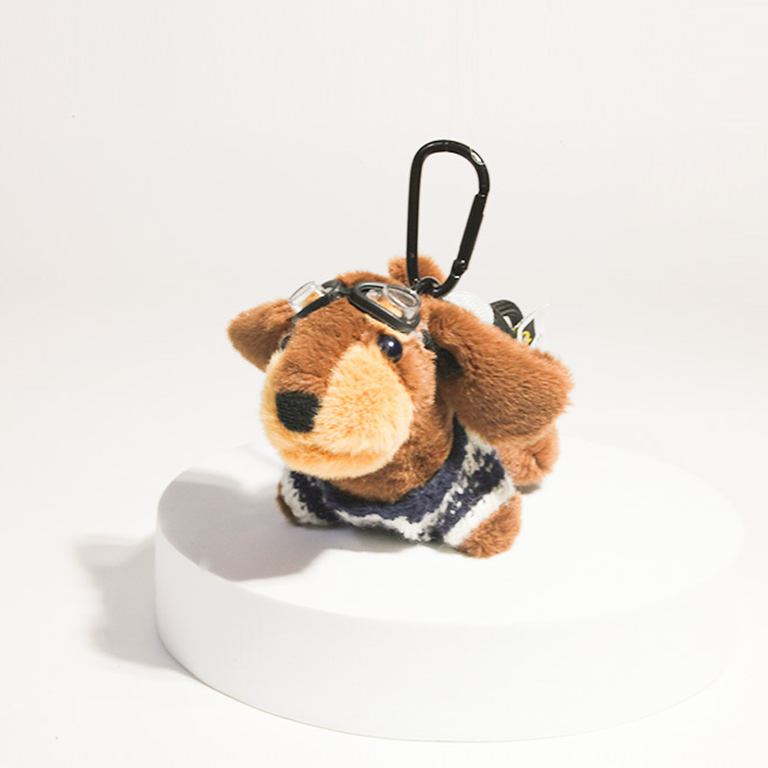 1 stuk schattige tashanger met dasmotief uit de Daily Badger Dog-serie, gemaakt van rayon. h5 Afbeelding6