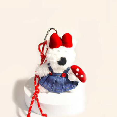 1 Piece Cute Bow Bear Wearring Dress Women's Bag charms 2