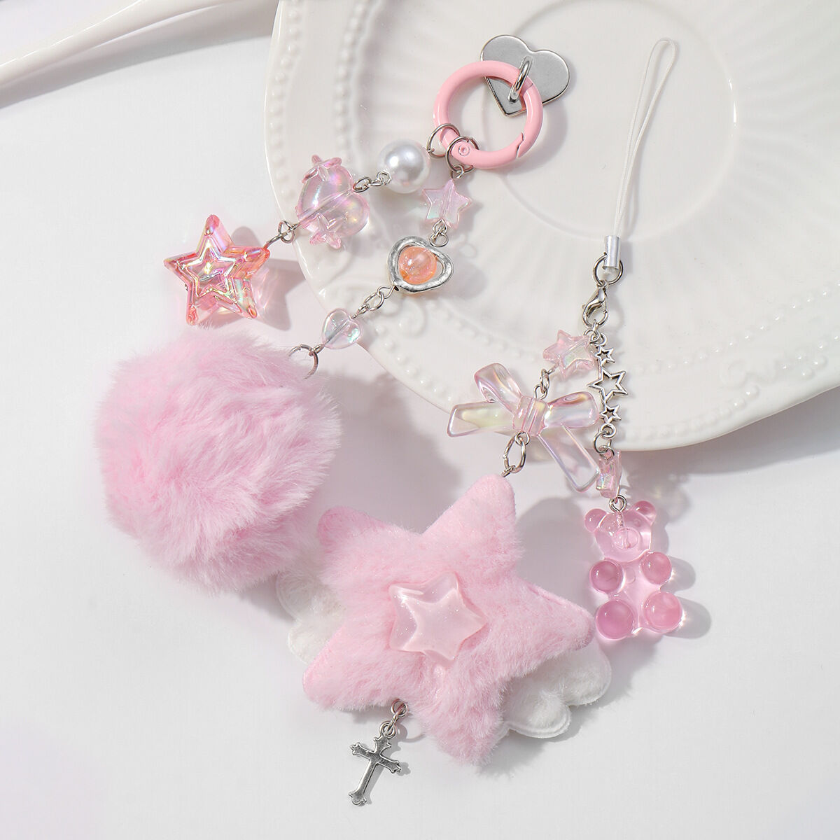 1 Piece Simple Series Sweet Bow Knot Resin Women's Bag Charms 2