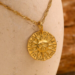 1 Piece Classic Series Classic Sun/Moon Stainless Steel Waterproof Gold Color Women's Pendant Necklaces h5 Picture8