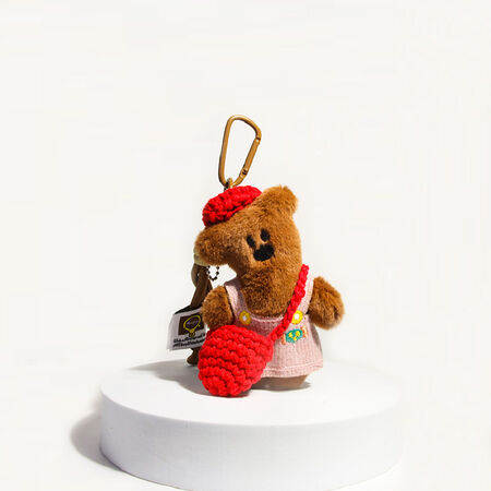 1 Piece Cute Plush Dog carrying Backpack Women's Bag charms 2