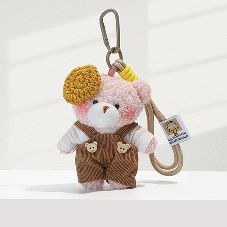 1 pièce Adorable Series Sweet Artist Bear Breloques de sac femme en rayonne exquise Image6