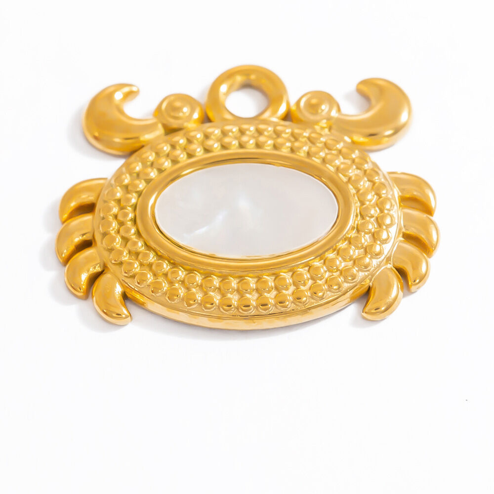 1 Piece Classic Series Delicate Marine Organism Shape Conch Stainless Steel Waterproof Gold Color Women's Pendants Picture10