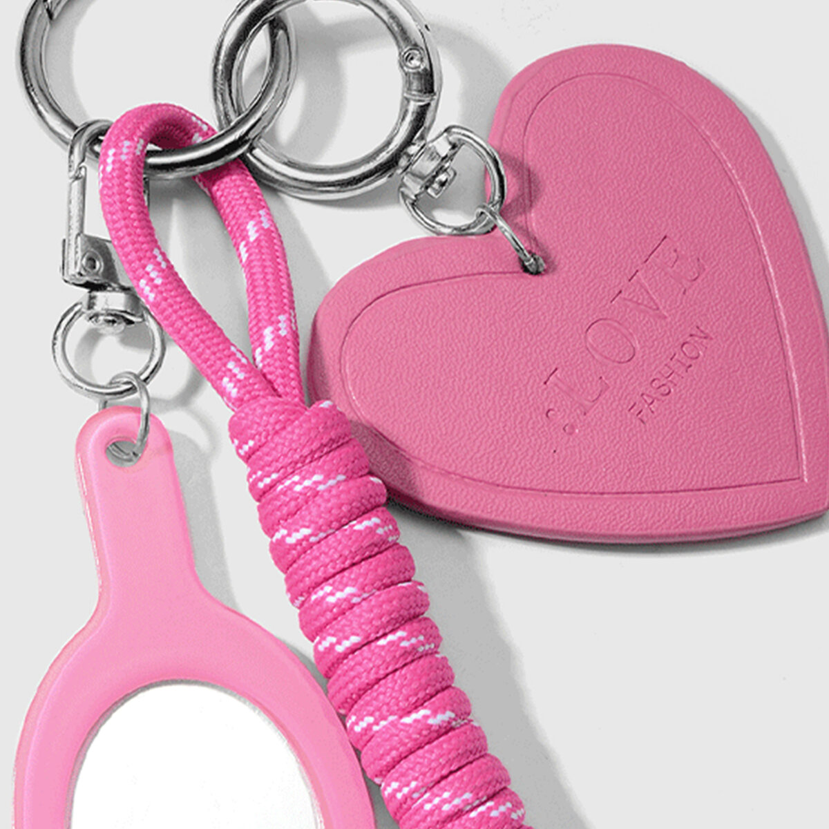 1 pieza de dijes de aleación con forma de corazón para bolso de mujer, serie romántica h5Imagen6