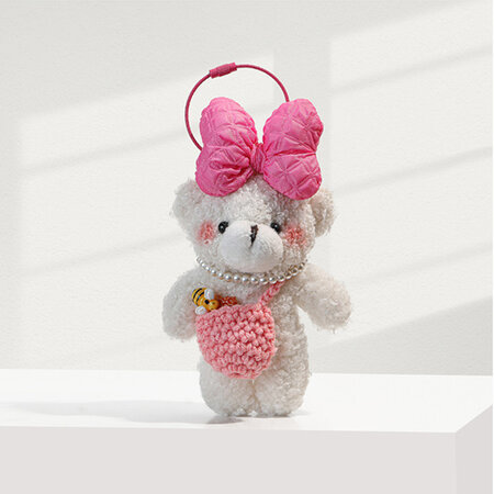 1 Piece Cute Bow Bear Wearring Bag Women's Bag charms