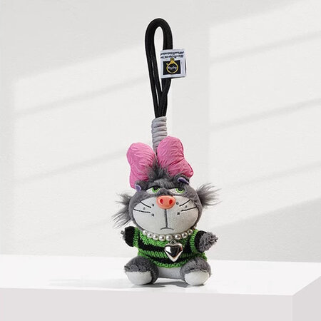 1 Piece Cute Cat Wearring Necklace Women's Bag charms 2