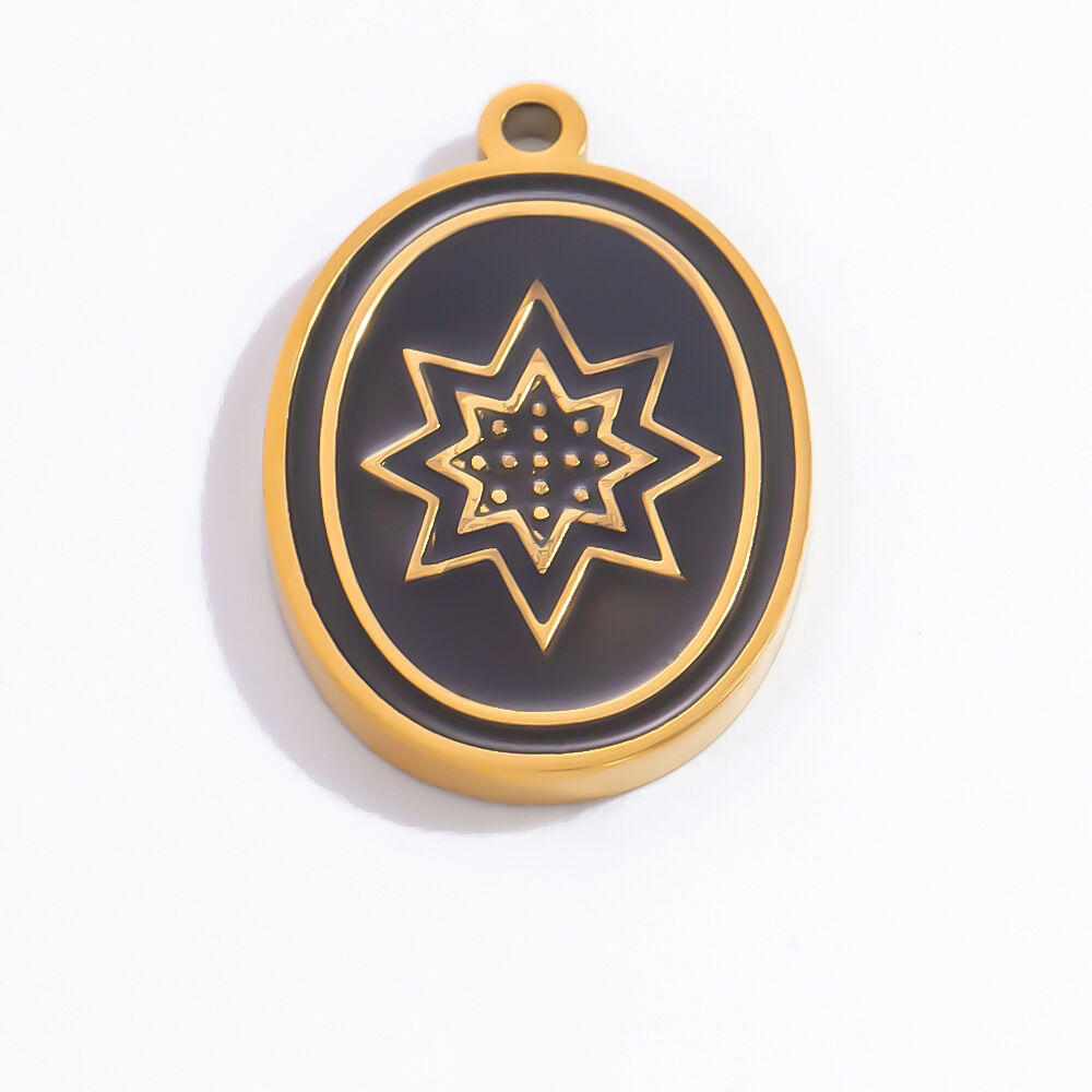 1 Piece Classic Series Retro Bow Knot Pattern Oil- Glazing Stainless Steel Waterproof Gold Color Women's Pendants Picture11
