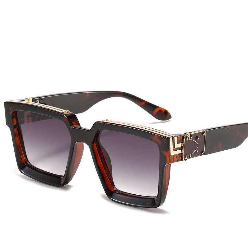 1 Pair of Wide  Brimmed Large  Frame Stylish and Retro Unisex Sunglasse h5 Picture3