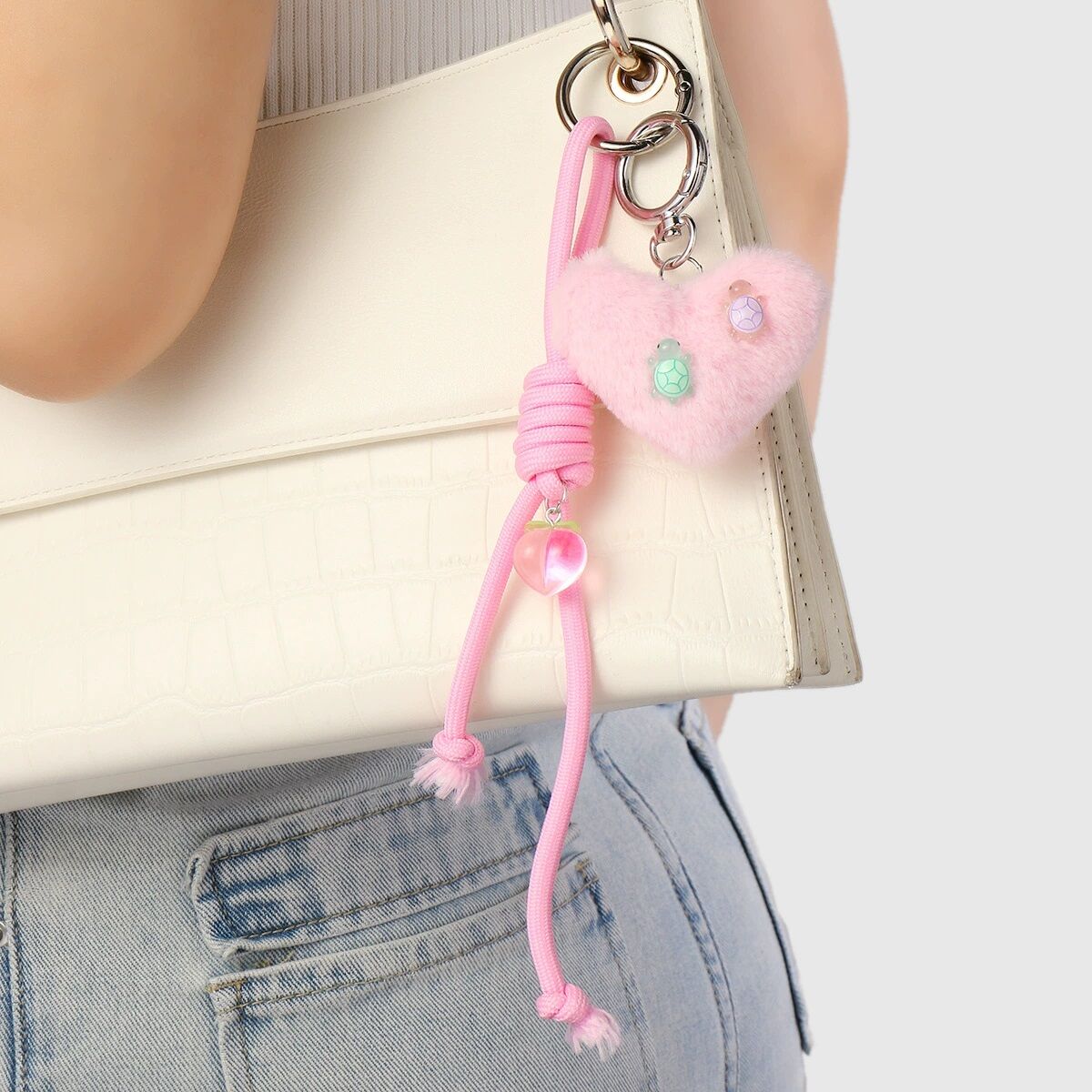 1 Stück Romantische Serie Sweet Heart Resin Damen Taschenanhänger Bild5