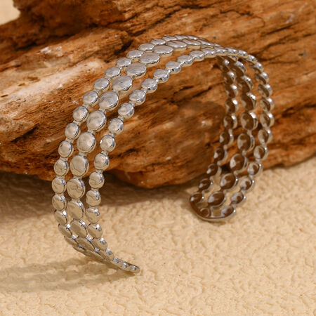 1 Piece Simple Series Retro Geometric Stainless Steel Waterproof Gold Color Women's Bangles