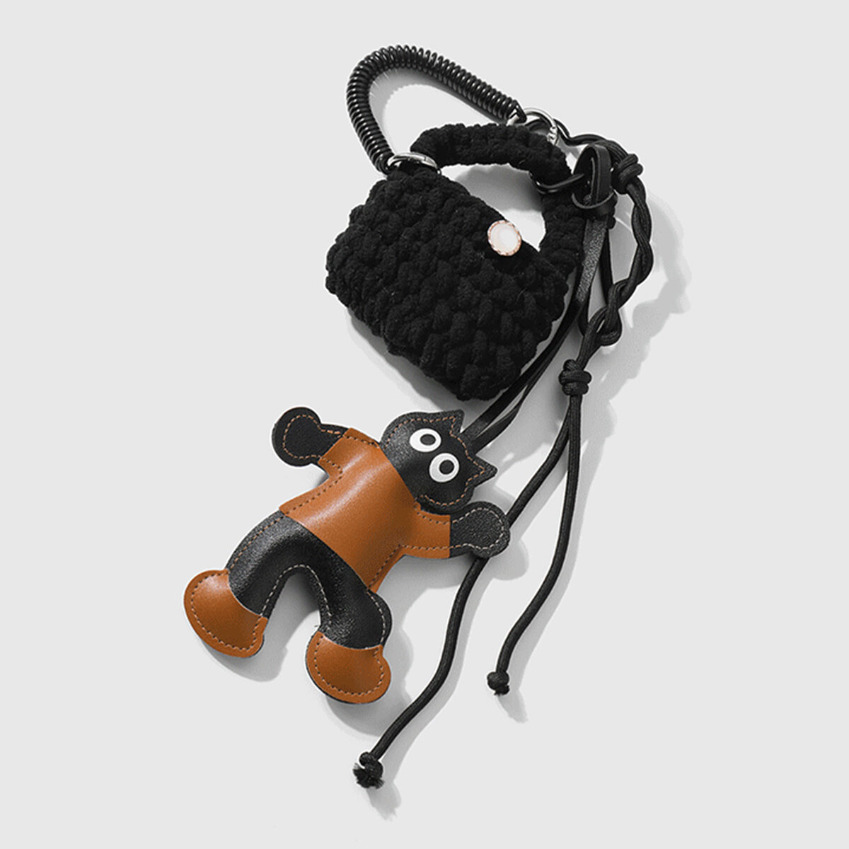 1 Stück Simple Series Niedliche Tierleder Damen Taschenanhänger h5Bild4