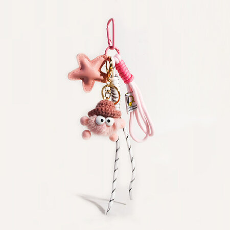 1 Piece Cute Leather Five-pointed Star Women's Bag charms 2