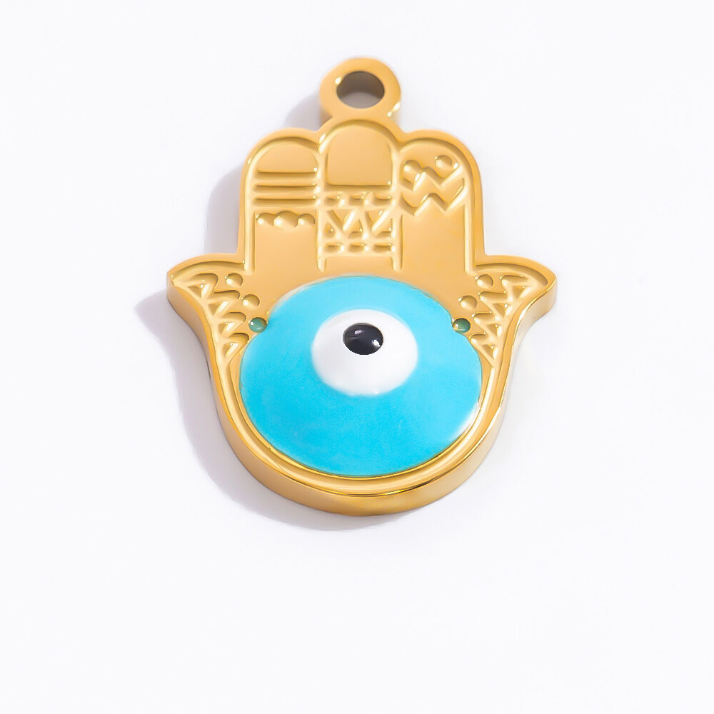 1 Piece Luxurious Series Delicate Eye Pattern Personalized Stainless Steel Waterproof Gold Color Women's Pendants h5 Picture9