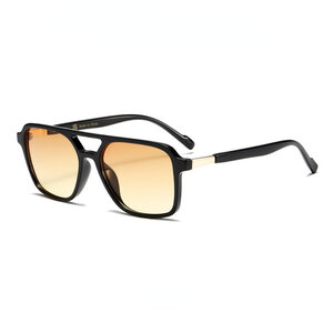 1 Pair Stylish Double Bridge Leopard Print Metal Patchwork UV Protective Women's Sunglasses h5 Picture3