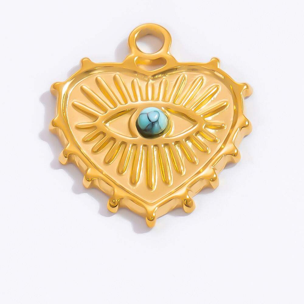 1 Piece Luxurious Series Delicate Eye Pattern Personalized Stainless Steel Waterproof Gold Color Women's Pendants h5 Picture11