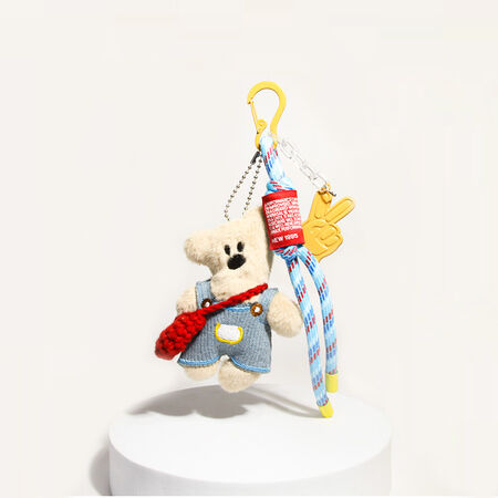 1 Piece Cute Plush Dog carrying Backpack Women's Bag charms