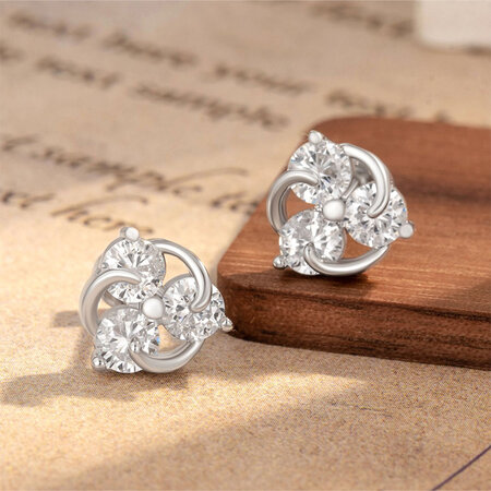 1 Piece Simple Series Simple Geometric Titanium Steel No Plating Material Zircon Women's Stud Earrings 2