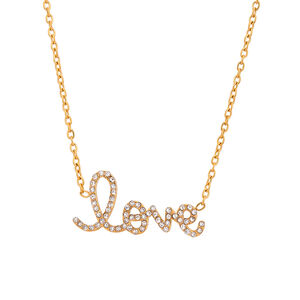 1 Stück Simple Series Casual Letter Edelstahl 18 Karat vergoldet Strass Damen Anhänger Halsketten h5 Bild6