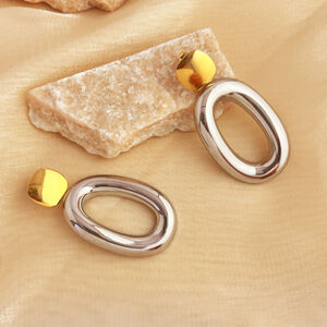 1 Pair Simple Mixed Color Stainless Steel Waterproof Women's Drop Earrings h5 Picture3