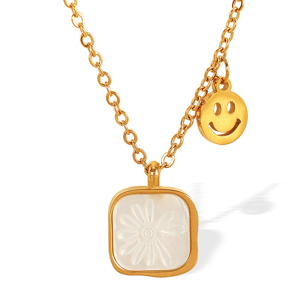 1 piece simple series simple cartoon stainless steel  gold plated women pendant necklaces Picture5