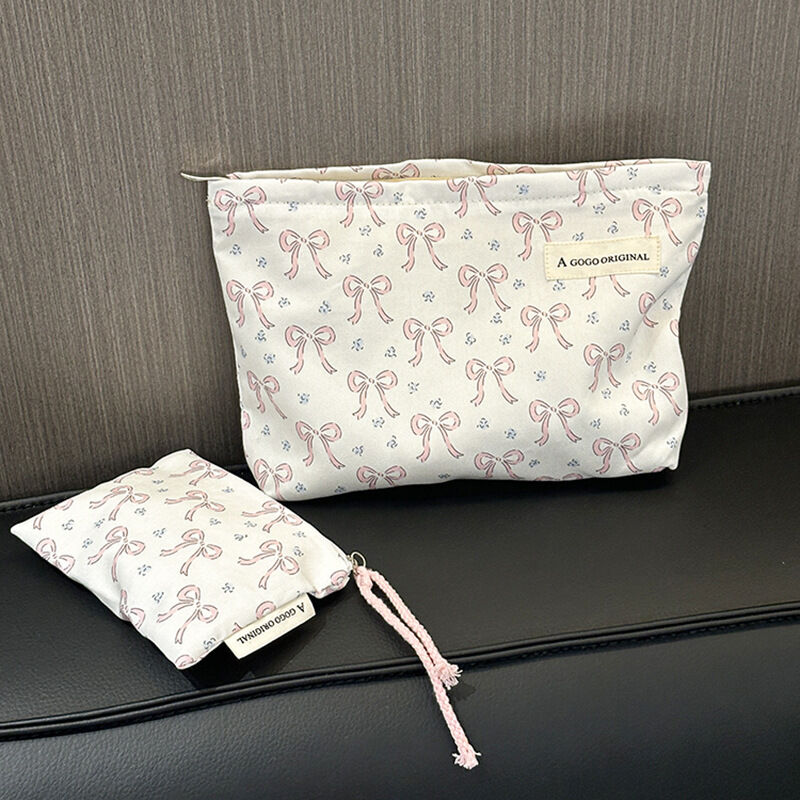1 Piece Romantic Series Sweet Bow Knot Canvas Women's Bags 2