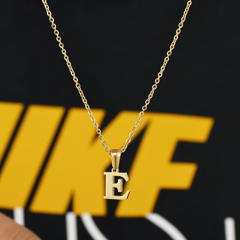 1 piece simple series simple letter stainless steel gold plated women pendant necklaces h5 Picture2