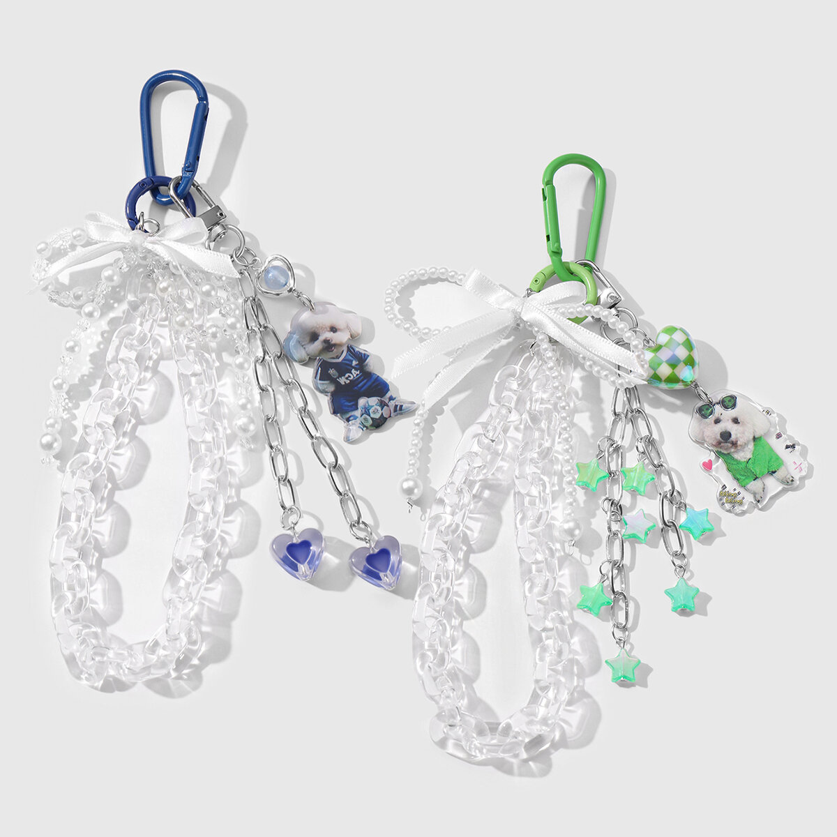 Cute Bow Beaded Chain Women's Bag Charms