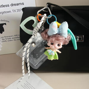 1 Piece Lovely Series Cute Bow Knot Baby Doll Rayon Women's Bag Charms h5 Picture5