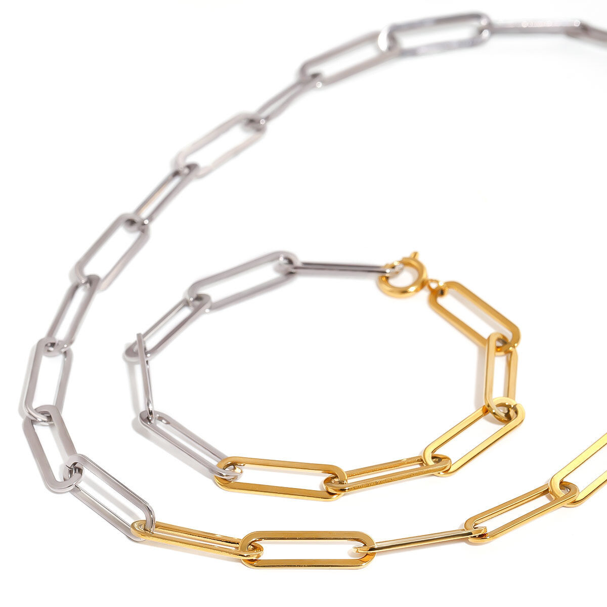 1 piece simple series daily line stainless steel  gold plated women chain bracelets Picture6