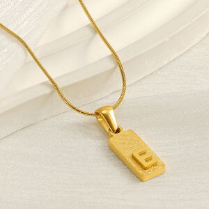 1 stuk eenvoudige serie hip-pop/rock letter roestvrij staal verguld unisex hanger kettingen h5 Afbeelding6