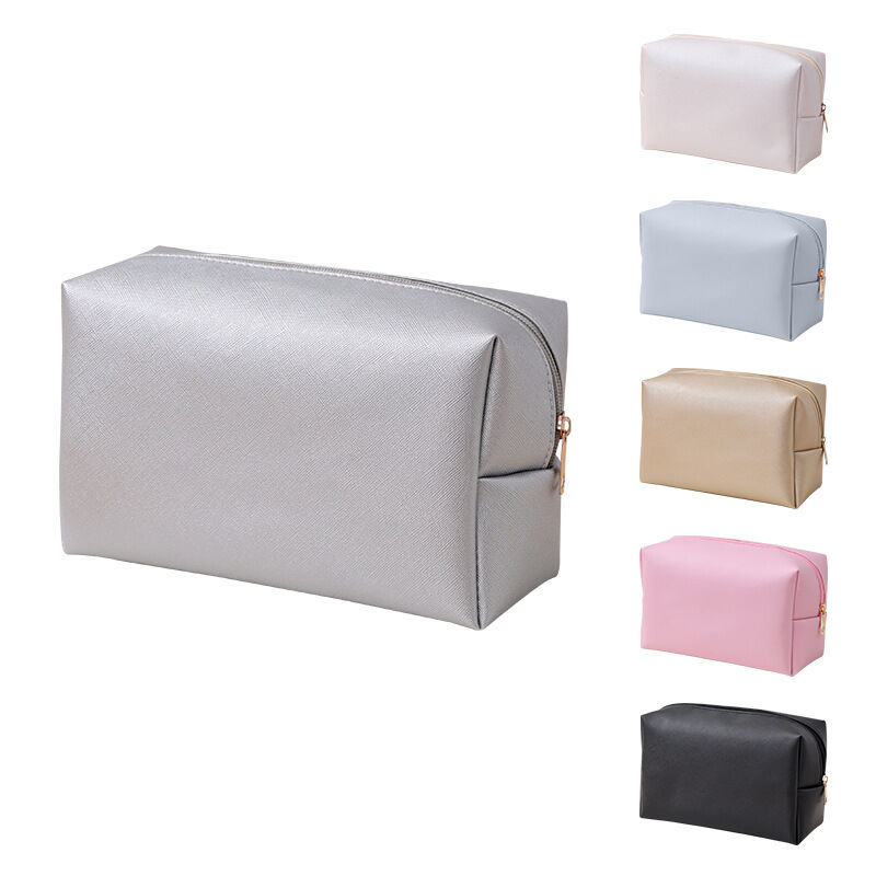 1 Piece Simple Fashionable Style Solid Color PU Women's Makeup Bag Picture5