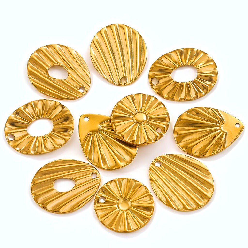 1 pair simple series simple geometric stainless steel gold plated women pendants