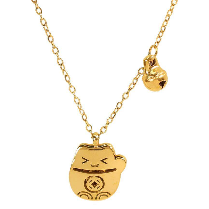 1 piece romantic series cute cat stainless steel gold color plated women's pendant necklaces Picture6