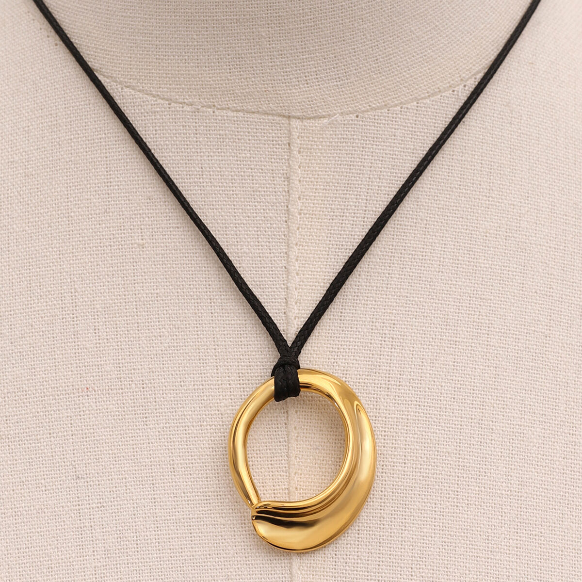 1 piece simple series casual geometric stainless steel  gold plated women pendant necklaces Picture5
