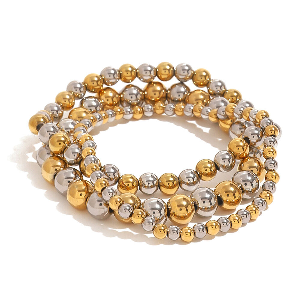 Beads Stainless Steel Waterproof  Mixed Color Necklace Set Picture6