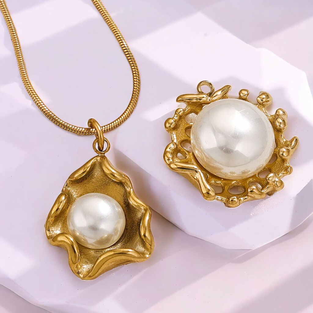 1 Paar geometrische Retro-Anhänger der Classic-Serie, 18 Karat vergoldet, für Damen 2