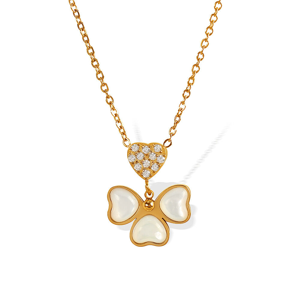 1 piece simple series simple geometric stainless steel gold plated rhinestone women pendant necklaces h5Picture6