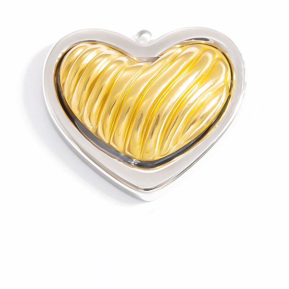 1 Piece Trendy Series Classic Flower Shape Stainless Steel Waterproof Gold & Silver Mixed Color Women's Pendants Picture5