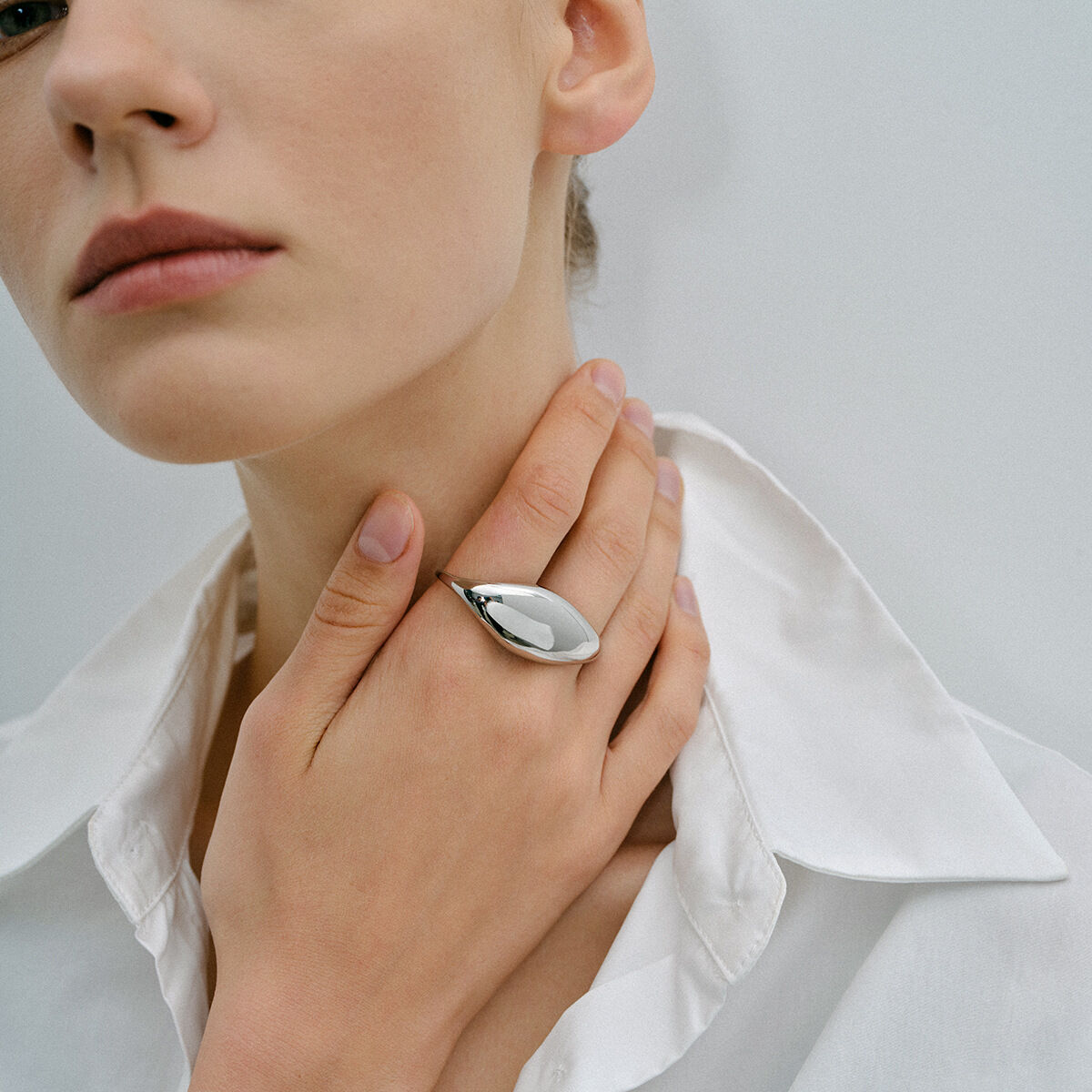 1 Piece Geometric Stainless Steel Waterproof Gold Plated Women's Adjustable Rings