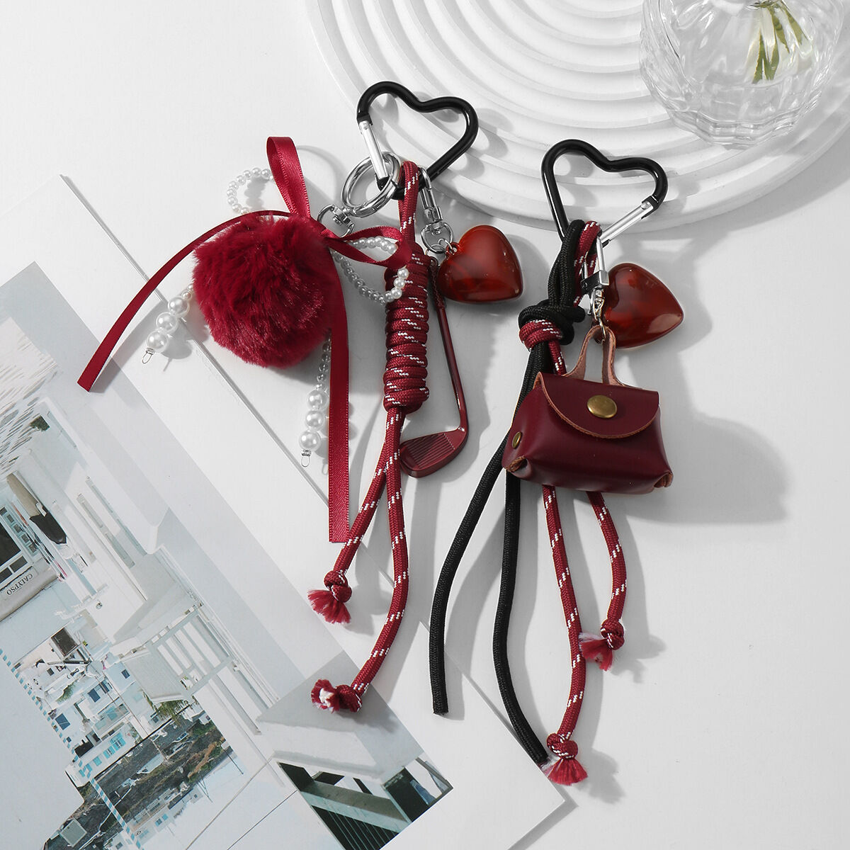1 Piece Romantic Series Retro Heart Alloy Women's Bag Charms