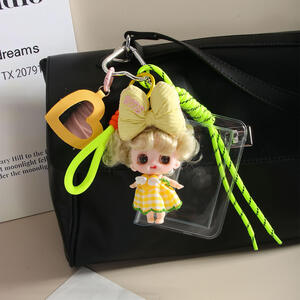 1 Piece Lovely Series Cute Bow Knot Baby Doll Rayon Women's Bag Charms h5 Picture4
