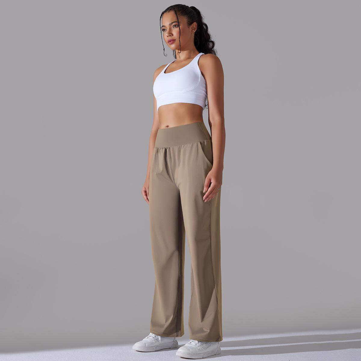 1 Piece High Waisted Comfortable and Super Elastic  Women's Sports  Casual Pants h5 Picture2