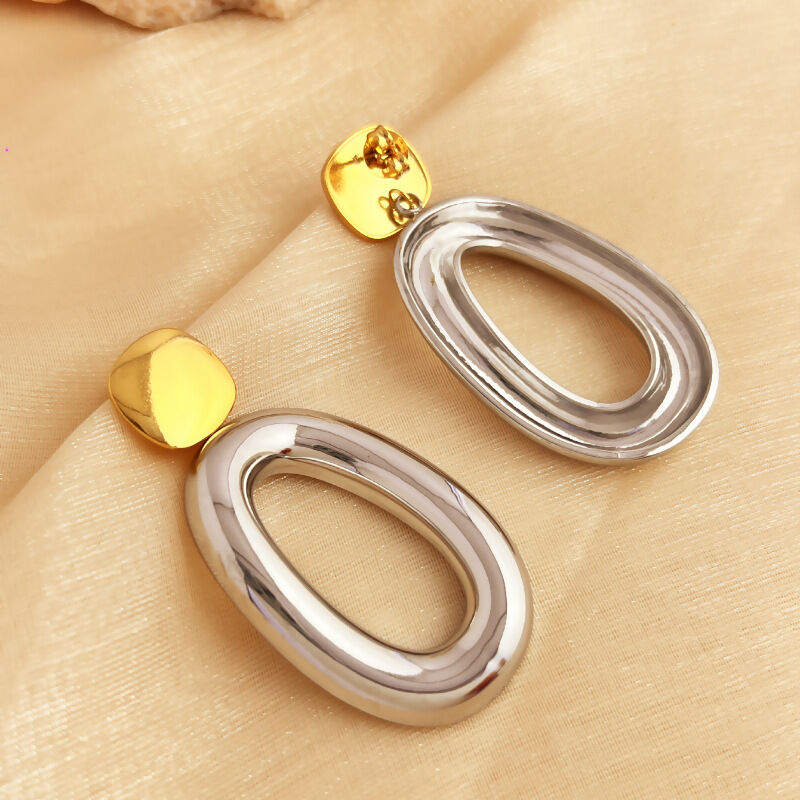 1 Pair Simple Mixed Color Stainless Steel Waterproof Women's Drop Earrings Picture4