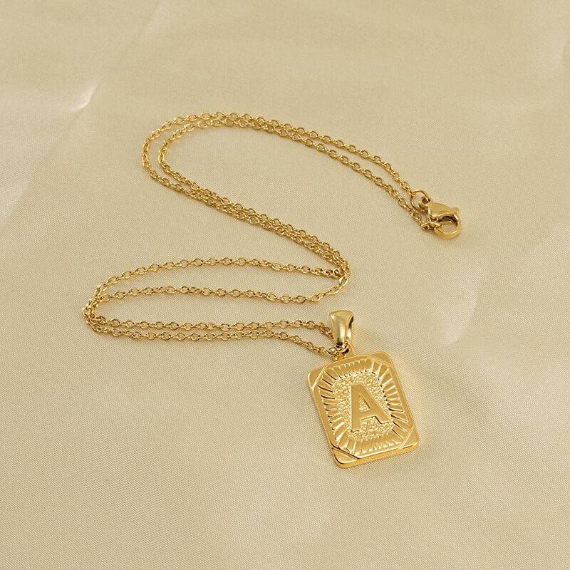 1 Piece Golden Simple Series Daily Letter Women's Pendant Necklaces h5 Picture3