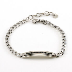 1 Piece Stylish Silver Colored Letter Themed Couple's Bracelet h5 Picture6