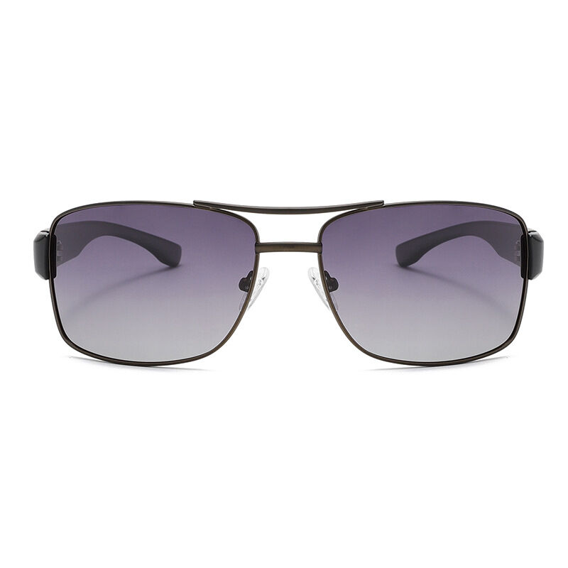 1 Pair of High - end Double - bridge Metal Women's Sunglasses h5 Picture3